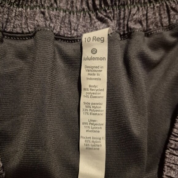 Lululemon size 10 hotty hot low rise 2 tone gray shorts, VGUC - Picture 3 of 7